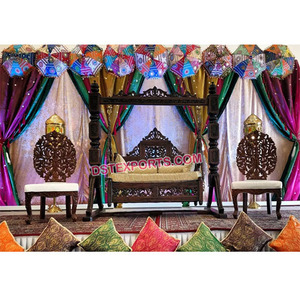 Swing de mariage musulman pakistanais/balançoire de mariage indien Jhula pour la décoration scène Mehandi asiatique à vendre prix de gros Jhoola UK - Product Image 1