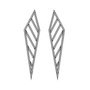 Boucles d'oreilles diamant en argent Sterling 925 - Product Image 1