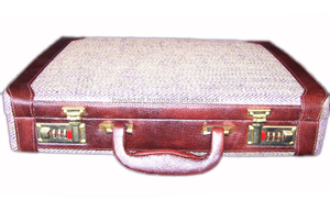 Sac fourre-tout en toile écologique de petite taille, motif pied-de-poule, fermeture à rabat, forme carrée, impression de logo personnalisée en une couleur - Product Image 2