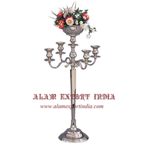 Floral Metal <b>Candelabra</b> for Weddings-Handmade Customizable Sizes - Product Image 4