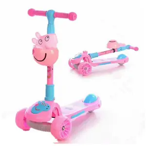 Nieuwe Opvouwbare Ontwerp Freestyle Kleurrijke Kick Push Scooters Veilig Voetrem Kick Kids Scooter