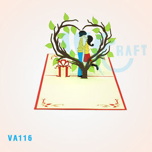 Top Trending Birds Under Tree 3D Pop Card Hecho a mano Vietnam Aniversario Invitación Papel DE ARTE Tarjeta de felicitación y regalos Artesanía - Product Image 6