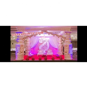 Royal Wedding Devdas Mandap Indian Wedding Mandap Fabricante Wedding Mandap Telón de fondo Decoración Venta al por mayor Mandap proveedor Reino Unido - Product Image 1