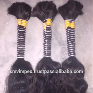Pelo grueso de fondo grueso. Cabello humano a granel suave y liso del sur de la India. Pelo crudo a granel Remy de la mejor calidad de la India - Product Image 2