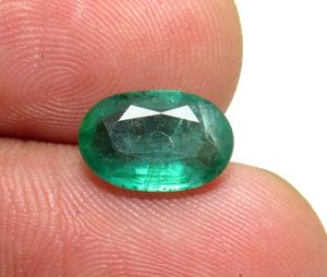 Cabujón de piedras preciosas Esmeralda, origen zambiano, Color verde, corte de rosa, forma ovalada suelta, fabricación de joyas naturales de buena calidad - Product Image 1