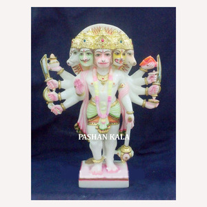 Panchmukhi Hanuman Ji Stone Statue - Product Image 1