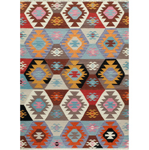 100% laine tissé à la main Kilim Durries tapis faits à la machine de taille personnalisée avec hauteur de pile en peluche pour les hôtels - Product Image 1