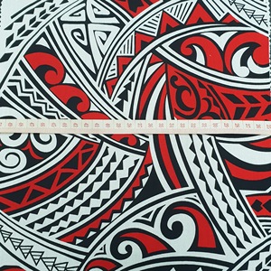 Tela textil con estampado, diseño de tatuaje polinesiano 100% algodón para ropa de cama y decoración del hogar - Product Image 2