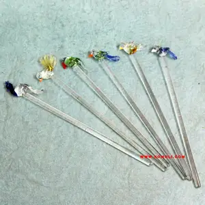 ไม้คนเครื่องดื่มแก้วทำมือลายนก สำหรับเครื่องดื่ม ค็อกเทล อุปกรณ์บาร์ ของขวัญ และของตกแต่งบ้าน - Product Image 1