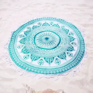 2018 Populaire Mandala Ontwerp Strand Gooi Voor Picknick Mandala Ontwerp Ronde Strandlaken