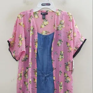 High End Merk Kleding Sexy Dames Vrouwen Zomer Korte Mouw Bloemen Gedrukt 100% Polyester Jurken Bangladeshi Voorraad Veel