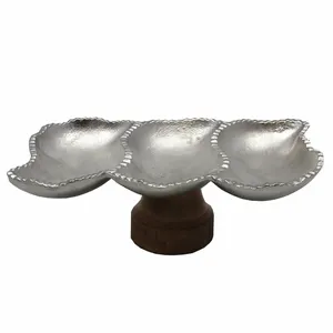 Metall-Servier geschirr Rau vernickeltes Aluminium-Servier geschirr für Küchen-und Tisch geschirr