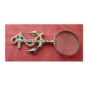 Lupa de Aluminio con Forma de Ancla Náutica, Portátil, Venta al por Mayor, Mango en Relieve, Lupa de Metal, Lupa Óptica - Product Image 1