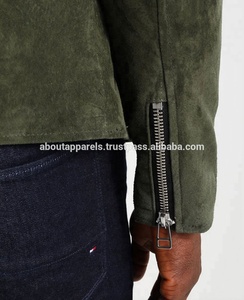 Nouvelle veste de moto tendance en cuir véritable suédé respirant sur mesure, grande taille, avec fermeture éclair pour l'hiver - Product Image 5