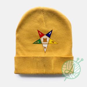 OES Bonnets en tricot de qualité supérieure brodés Ordre de l'étoile de l'Est Couvre-chef Impression de personnages d'hiver Broderie 3D - Product Image 4