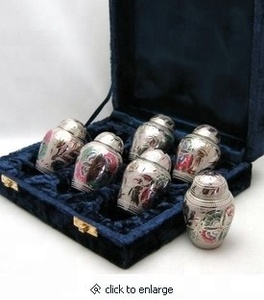 Velvet <b>Box</b> For 6 Pcs <b>Keepsake</b> Cremation Urn - Product Image 4