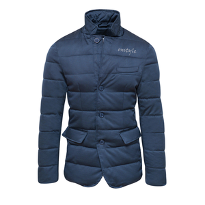Men's <b>Quilted</b> Bomber Jacket <b>Winter</b> Formal Style Zipper Closure Button Decoration O-Neck Collar Custom Colors Logo OEM Windproof - Product Image 1