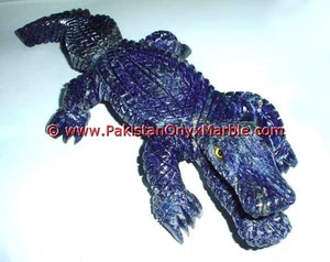 Figurines d'animaux en pierre de lapis-lazuli sculptées à la main, décoration d'intérieur, cadeaux, collection de pierres précieuses - Modèle de chien, de chat, d'aigle, d'éléphant - Product Image 3