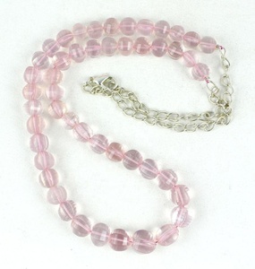 47 piezas 16 "largo Natural cuarzo rosa piedra preciosa facetada forma elegante collar Rosa hermosa joyería hecha a mano - Product Image 4