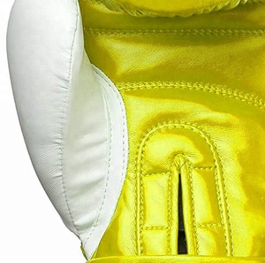 Miotagan Miotagan เป้าซ้อมมวย,เครื่องชกมวยมวยไทยมีแถบสีขาวทำจากหนังสีเหลืองเข้มแบบกำหนดเองใหม่ - Product Image 4