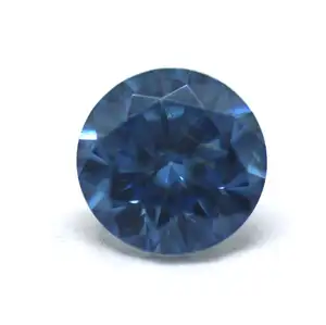 Fancy Blue Color Round緩いMoissanite At Bottom Price In India