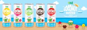 250ml Aluminium Can Natural <b>Coconut</b> Water Waterlemon <b>Flavour</b> - Product Image 6