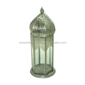 Decorative <b>Candle</b> <b>Lanterns</b> Table Top Decoration <b>Lantern</b> Ramadan Decoration Silver Plated <b>Candle</b> <b>Lantern</b> - Product Image 1