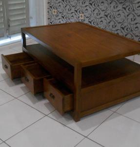 Table basse en teck Antique, meubles, en lin, Design d'intérieur classique - Product Image 3