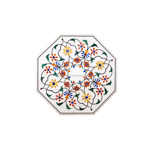 Octagonal <b>Marble</b> Inlay <b>Table</b> <b>Top</b> - Product Image 1