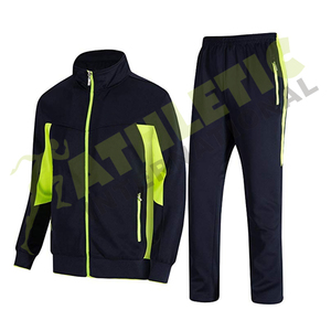 Survêtement d'entraînement sportif zippé à motif uni pour la course à pied pour hommes - Product Image 1
