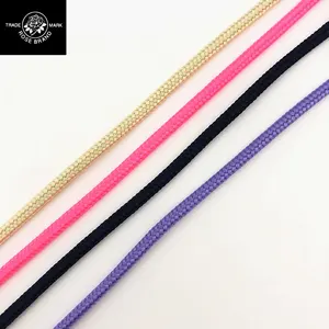 Cordon 100% polyester de haute qualité pour maillots de bain finition tressée différentes couleurs longueur personnalisée-pour chaussures sacs vêtements - Product Image 1