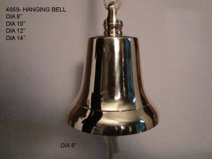 Nordic Elegant Shiny Polished Brass <b>Bells</b> with Hook - Product Image 2