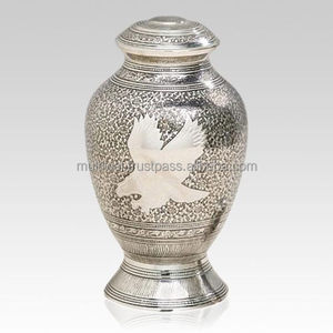 โกศใส่ศพอลูมิเนียมดีไซน์นกพิราบบินสำหรับขี้เถ้ามนุษย์ - Product Image 5