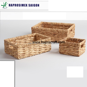 Wholesale Eco-Friendly Seagrass Bamboo Handmade Natural <b>Wicker</b> <b>Storage</b> <b>Baskets</b> Woven Style for Kitchen Household Use - Product Image 2