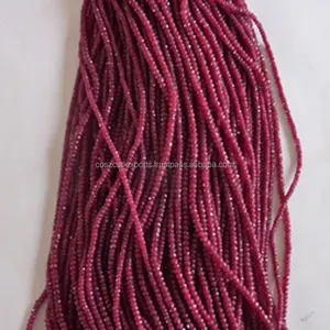 Exclusiva piedra preciosa de rubí corindón facetada buen color rojo teñido cuentas sueltas para la fabricación de joyas - Product Image 1