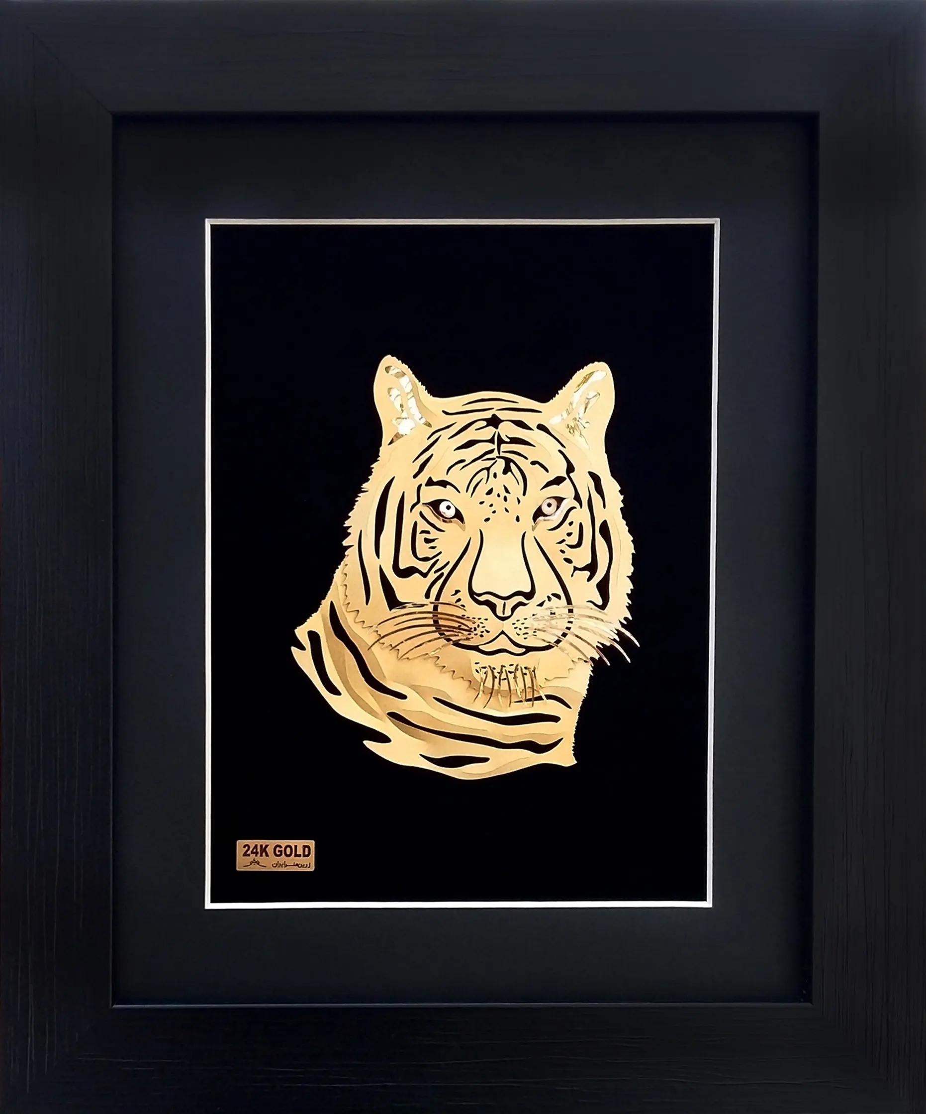 24k Gold Foil 3D Art Tiger Gold Souvenir Gift