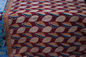 Decor Bedspread Indian Ethnic Kantha <b>Quilt</b> Coverlet Throw Blanket Cotton Home Reversible Handmade <b>Bedding</b> Sets Kantha <b>Quilts</b> - Product Image 3