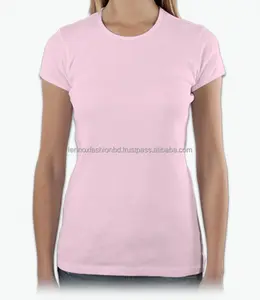 Camiseta cortada casual para mulheres, pulôver com capuz e top cropped, camiseta de Bangladesh, fabricação OEM personalizada