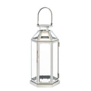 Decorative Lantern Stainless Steel Metal Luxury Design Wall Hanging <b>T</b> <b>Light</b> Indoor and Outdoor Shiny Polished - Product Image 1