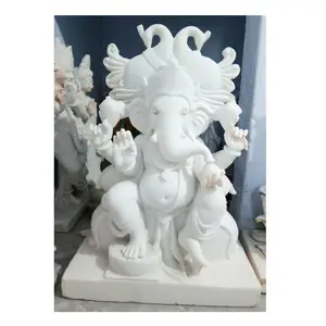 Marmo Makrana bianco puro Ganesh Ji Murti