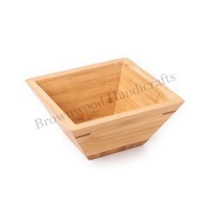 Ensalada de madera maciza/cuenco para servir frutas Venta caliente indio hecho a mano suministro a granel directo de fábrica para cocina y decoración del hogar - Product Image 1