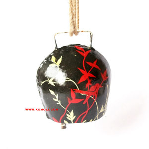 Jumbo Red Custom Metal Cow Bell in Swiss Cowbells Style with Expression Painting for Events Decor Farmhouse or Gifting - Product Image 5