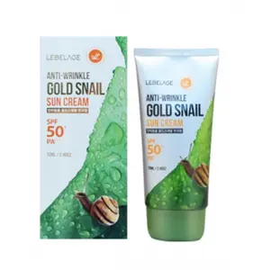 Crème solaire anti-rides à l'escargot doré LEBELAGE, OEM/ODM coréen, marque de soins de la peau tendance 2019 - Product Image 1