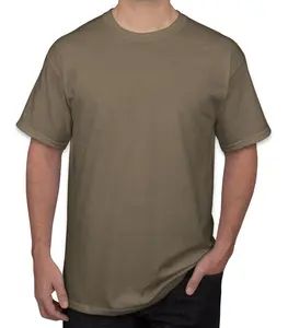 T-shirt à manches courtes en jersey 100% coton pour homme, poids lourd, respirant, taille plus, couleur unie, surdimensionné |   Impression graphique personnalisée - Product Image 1