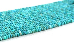 Cuentas Redondas Facetadas de Turquesa Natural de Arizona, Grado AAA, Color Azul Cielo, para la Elaboración de Joyas, Certificadas por Terceros - Product Image 5