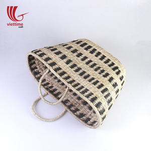 Fashionable Decorative Seagrass Handbag for Women/ Natural <b>Straw</b> <b>Tote</b> <b>Bag</b> with Handles - Product Image 5