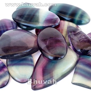 Fluorite cabochon lâche pierre naturelle - Product Image 2