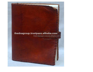 Handmade Vintage Soft Leather Diary Journal with Thermal Binding B5 Size Daily Use Office Business Journal Belt <b>Lock</b> Pattern - Product Image 3