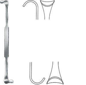 ตะขอเกี่ยวโรสคู่ปลายสแตนเลสเครื่องมือผ่าตัดพลาสติกเครื่องมือการผ่าตัดโดยบริษัท - Product Image 1