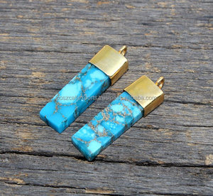 crystal Pendant <b>Silver</b> <b>Charms</b> Turquoise Bar Fine Jewelry <b>Silver</b> 925 Pendants & <b>Charms</b> gemstone - Product Image 2